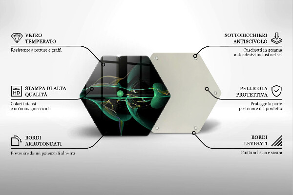 Kuchynská doska veľká zo skla Moderná abstrakcia