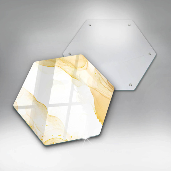 Kuchynská doska veľká zo skla Zlatá abstrakcia