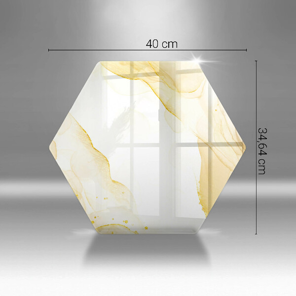 Kuchynská doska veľká zo skla Zlatá abstrakcia