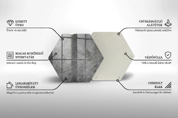 Kuchynská doska zo skla Textúra betónového kameňa