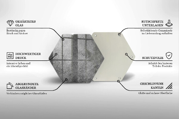 Kuchynská doska zo skla Textúra betónového kameňa