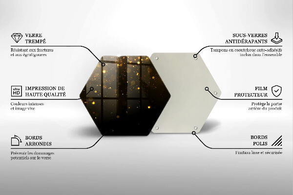 Kuchynská doska zo skla Zlaté trblietky