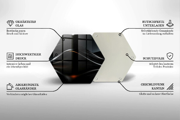 Kuchynská doska zo skla Abstraktný 3D dizajn