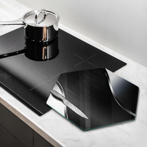 Kuchynská doska veľká zo skla Kovová abstrakcia