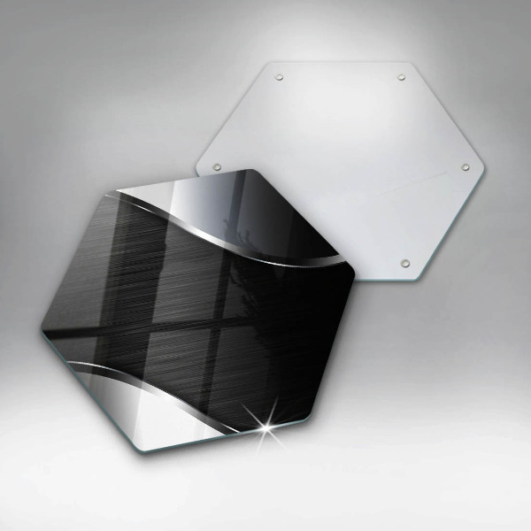 Kuchynská doska veľká zo skla Kovová abstrakcia