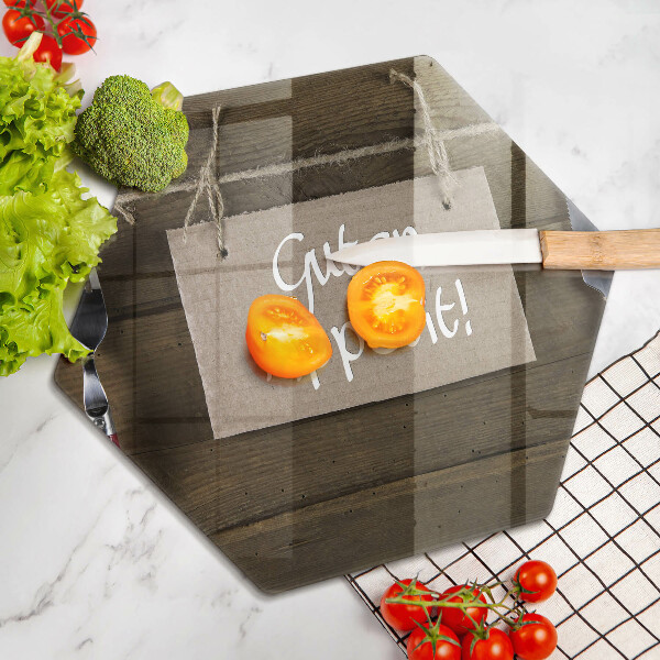 Kuchynská doska veľká zo skla Guten Apetit