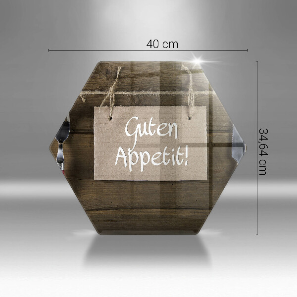 Kuchynská doska veľká zo skla Guten Apetit