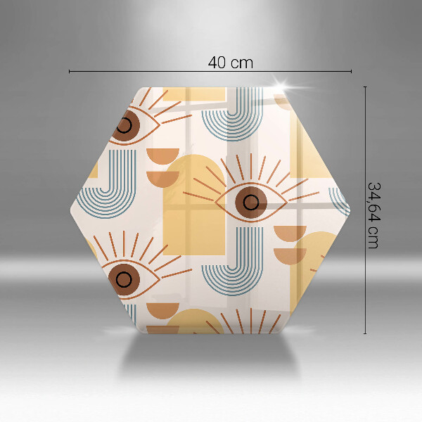 Kuchynská doska veľká zo skla Boho vzor očí