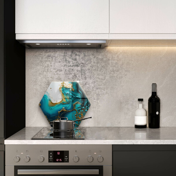 Kuchynská doska veľká zo skla Tyrkysová abstrakcia