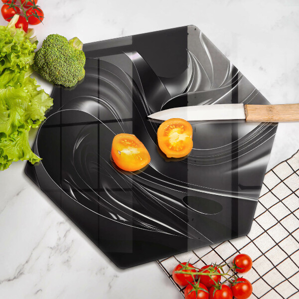 Kuchynská doska veľká zo skla Abstraktná čierna hmota