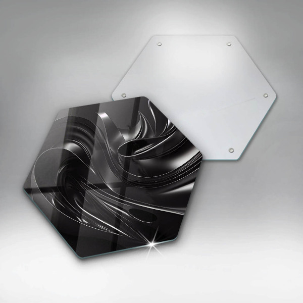 Kuchynská doska veľká zo skla Abstraktná čierna hmota