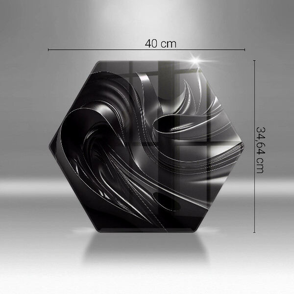 Kuchynská doska veľká zo skla Abstraktná čierna hmota