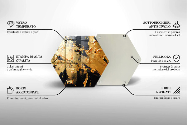 Kuchynská doska veľká zo skla Elegantná textúra laku