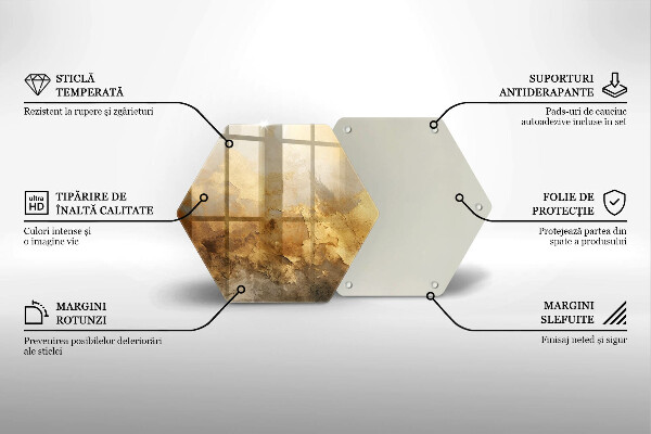 Kuchynská doska veľká zo skla Bohatá textúra