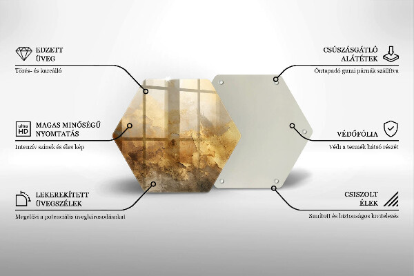 Kuchynská doska veľká zo skla Bohatá textúra