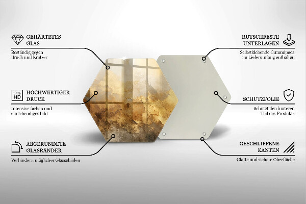 Kuchynská doska veľká zo skla Bohatá textúra