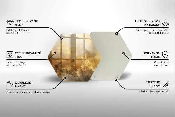 Kuchynská doska veľká zo skla Bohatá textúra