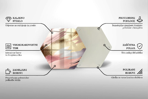 Kuchynská doska veľká zo skla Pastelové škvrny