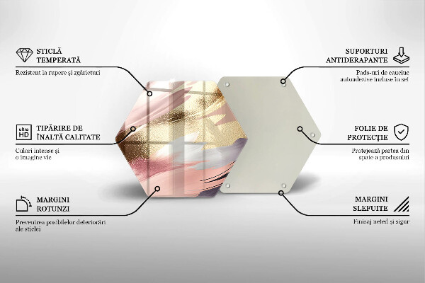 Kuchynská doska veľká zo skla Pastelové škvrny