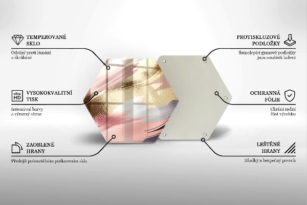 Kuchynská doska veľká zo skla Pastelové škvrny