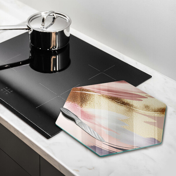 Kuchynská doska veľká zo skla Pastelové škvrny