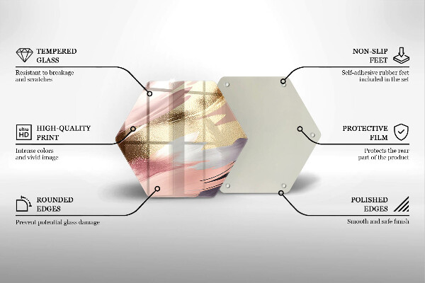 Kuchynská doska veľká zo skla Pastelové škvrny