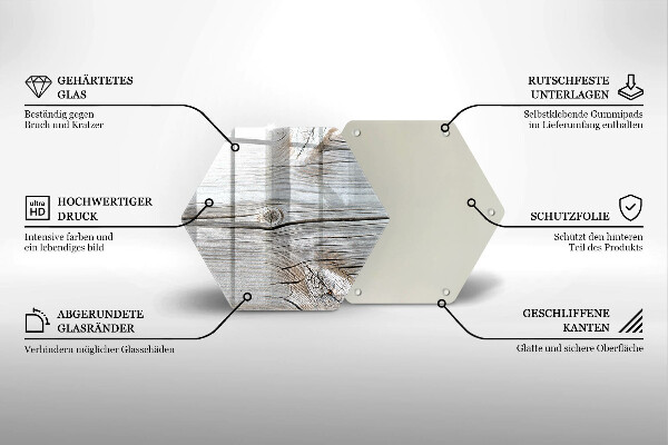 Kuchynská doska veľká zo skla Svetlá štruktúra dreva