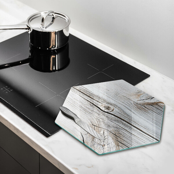 Kuchynská doska veľká zo skla Svetlá štruktúra dreva