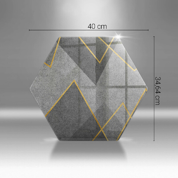 Kuchynská doska veľká zo skla Ostré tvary