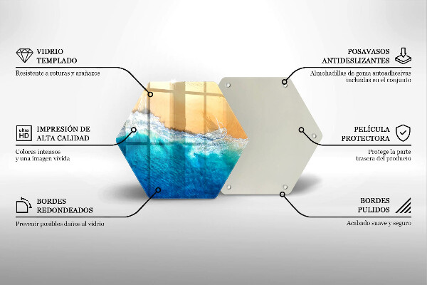 Kuchynská doska veľká zo skla Pláž a more
