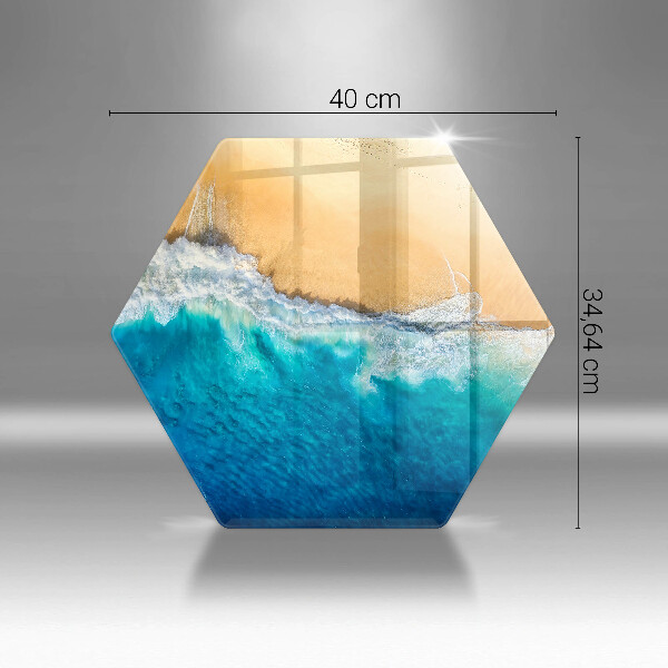 Kuchynská doska veľká zo skla Pláž a more