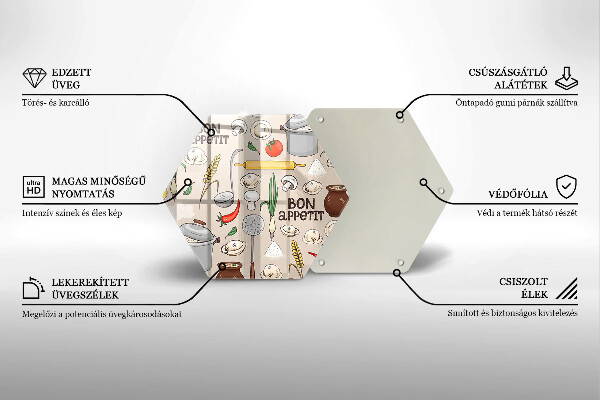 Kuchynská doska veľká zo skla Kuchyňa ilustrácie