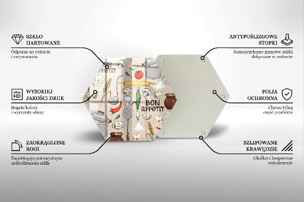 Kuchynská doska veľká zo skla Kuchyňa ilustrácie