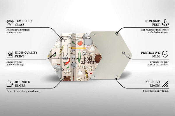 Kuchynská doska veľká zo skla Kuchyňa ilustrácie