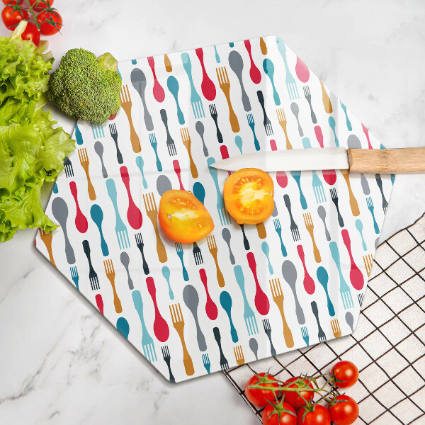 Kuchynská doska veľká zo skla Ilustrácia lyžice