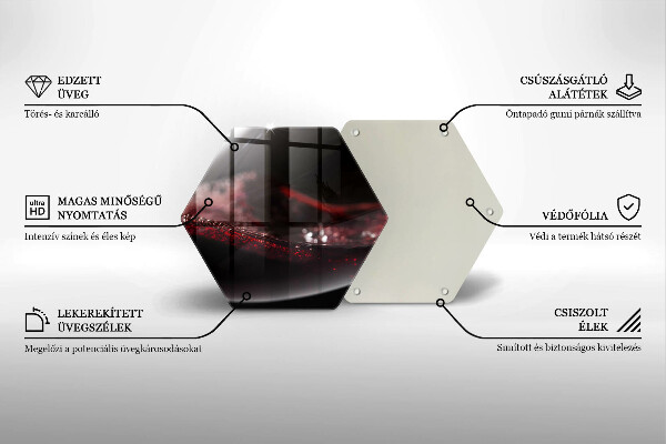 Kuchynská doska veľká zo skla Červené víno v pohári