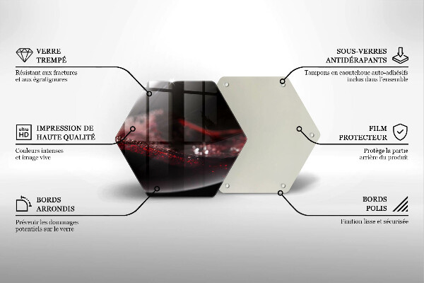 Kuchynská doska veľká zo skla Červené víno v pohári