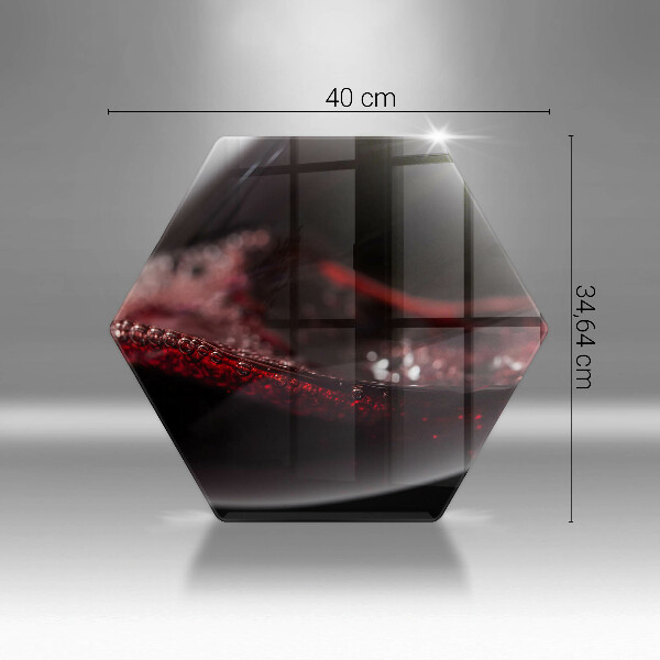 Kuchynská doska veľká zo skla Červené víno v pohári