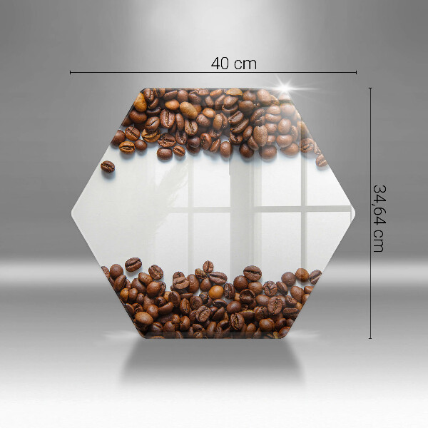 Kuchynská doska veľká zo skla Kávové zrná