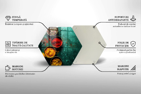 Kuchynská doska veľká zo skla Orientálne korenie