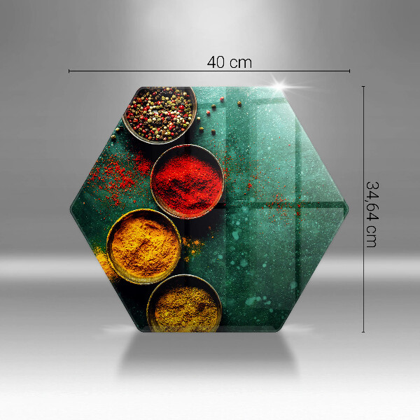 Kuchynská doska veľká zo skla Orientálne korenie