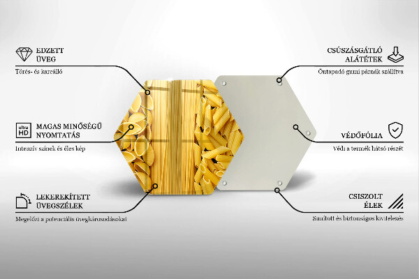 Kuchynská doska veľká zo skla Cestoviny