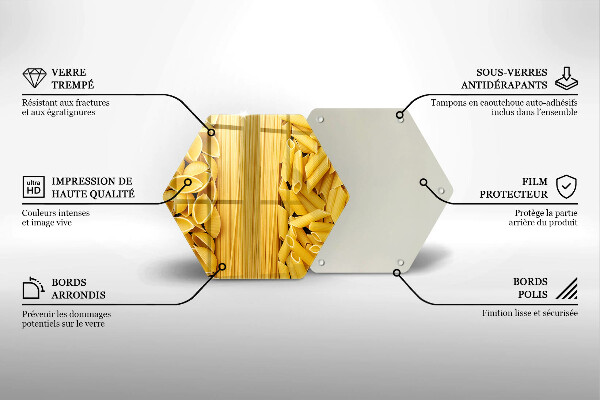 Kuchynská doska veľká zo skla Cestoviny