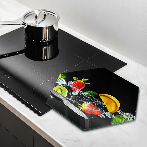 Kuchynská doska veľká zo skla Ovocie vo vode