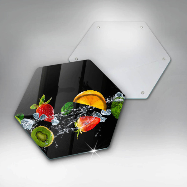 Kuchynská doska veľká zo skla Ovocie vo vode