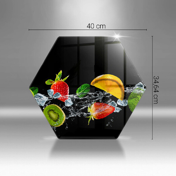 Kuchynská doska veľká zo skla Ovocie vo vode