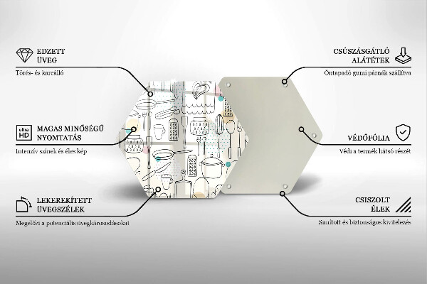 Kuchynská doska veľká zo skla Kuchynské doplnky