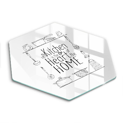 Kuchynská doska veľká zo skla Nápis veta