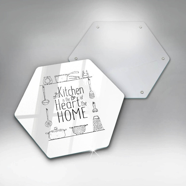 Kuchynská doska veľká zo skla Nápis veta
