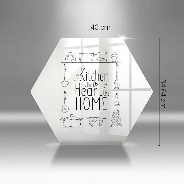 Kuchynská doska veľká zo skla Nápis veta